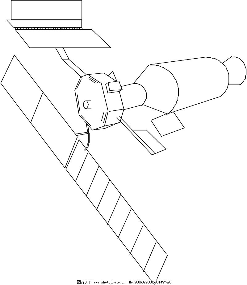 科技太空简笔画